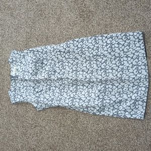 Calvin Klein 12p brocade silver and grey sheath dress sleeveless darted